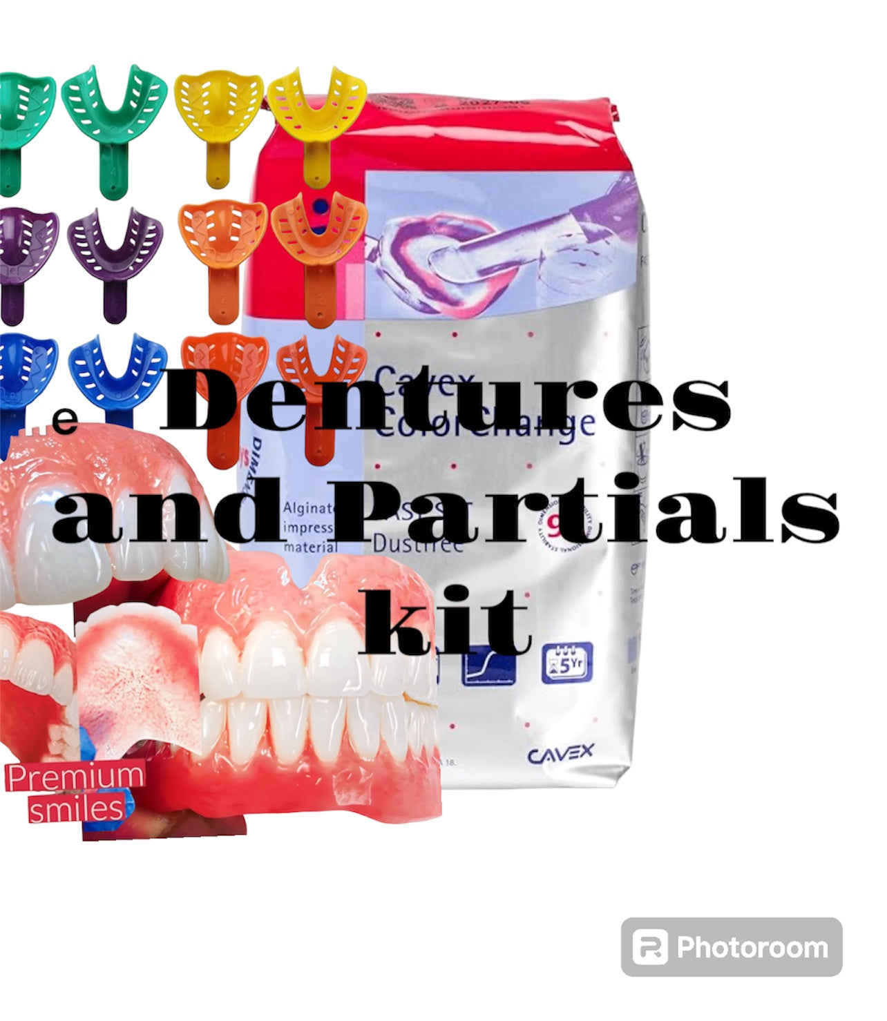 Premium Upper & Lower Flexible denture kit Partial Dentures: Realistic 3D Teeth for a Natural Smile